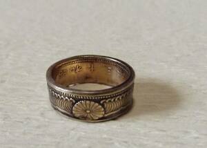 12号サイズ コインリング 指輪 新品 未使用 送料無料 　（9643) ハンドメイド　アンテーク 古銭　貨幣　硬貨　手作り　女性　レディース