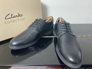 新品未使用Clarks(クラークス) マルウッドレースビジネスシューズブラック黒26cm本革本皮革靴皮靴ビジネスカジュアルビジカジフォーマル