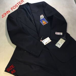 ★新品★未使用【コスパ・格別】JOHN FOSTER英国製生地使用/キッドモヘア2ッ釦スーツ上下セット/濃紺日本製/サイズA5サイドベンツ限定品！