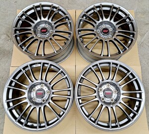 【美品】スバル WRX STI 純正 BBS ホイール 4本セット GDB GRB GVB VAB 鍛造 レヴォーグ 8.5J 114.3 ブレンボ 18インチ フォレスター