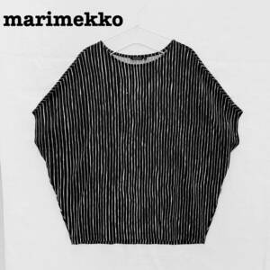 marimekkoマリメッコ手描きストライプINULA AITAドルマンTシャツ