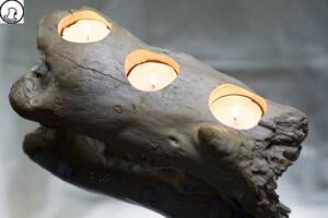 SEASIDEinterior☆流木で作るキャンドルホルダー Candle holder made from driftwood.35