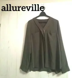 allureville アルアバイル 棒タイ風ブラウス カーキ 2 М