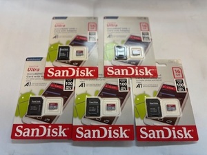 【未開封 まとめて5枚】サンディスク SanDisk microSDカード SDSQUAR-016G-GN6MA 16GB UHS-1 class10 FULL HD 海外パッケージ品