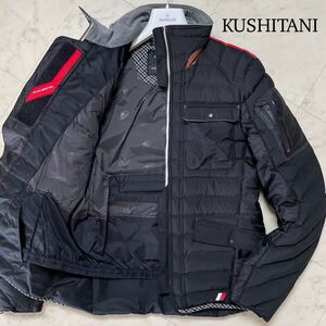 極美品/Lサイズ★ KUSHITANI クシタニ ANIFESU JACKET アニフェス ジャケット K-2682 バイクウェア 防寒 中綿 ダウンジャケット ブラック