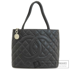 CHANEL シャネル 復刻トート シルバー金具 トートバッグ キャビアスキン レディース 中古