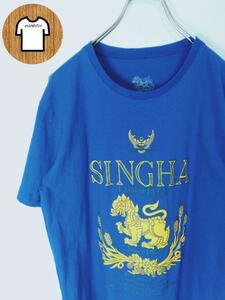 SINGHA Tシャツ XS エスニック系 タイ ラガービール 古着 A48