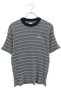 ポーラースケート POLAR SKATE CO サイズ:S ロゴ刺繍ボーダーTシャツ 中古 BS99