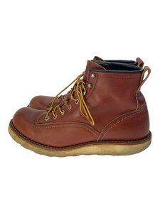 RED WING◆レースアップブーツ/26cm/BRW/レザー/2924/ソール減り有り//