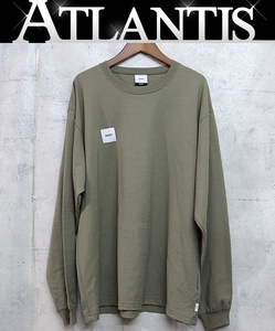 【広尾店】 極美品 ダブルタップス WTAPS ロゴ 長袖 ロンT カットソー カーキ size01 【14927】