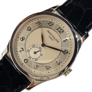 パテック・フィリップ PATEK PHILIPPE カラトラバ 5196P-001 シルバー文字盤 プラチナ 腕時計 メンズ 中古