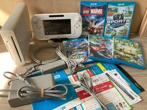 即決 任天堂 WUP-101 01 Wii U 本体 32GB 白 ホワイト Mario Olympic sports　ピクミン3 LEGO marvel 等 動作良好 清掃済