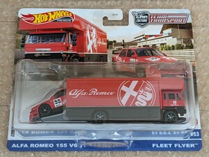 HW ホットウィール プレミアム チーム トランスポート ALFA ROMEO 155 V6 Ti アルファロメオ FLEET FLYER フリートフライヤー #53 