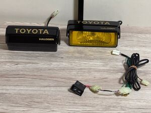 ★当時物 新品 近い超希少★トヨタ純正 OP オプション オートカバー イエロー フォグランプ ライト 旧車 AE86 GZ10 GX71 MR2 ゴールド文字