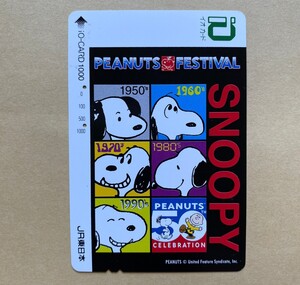 【使用済】 イオカード JR東日本 スヌーピー PEANUTS FESTIVAL 50周年記念