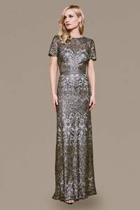 TADASHI SHOJI　タダシショージ　SILVER　ロングフォーマルドレス　「４ 」/ ９号程度