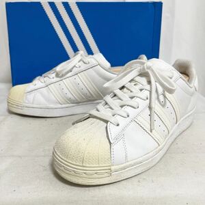 和402★ 箱付き adidas SUPERSTAR アディダス スーパースター レザー スニーカー シューズ 25.5 ホワイト レディース