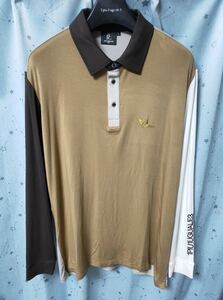 1PIU1UGUALE3 golf CRAZY LONG SLEEVES POLO クレイジーカラー ロングスリーブ ポロシャツ 長袖 バックロゴ 定価33,000円