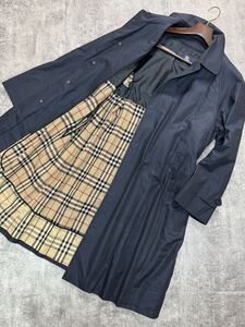 幻の大きいサイズ!!! LL!!!美品!!バーバリーBURBERRY ☆とろけるカシミヤ!!!ノバチェック柄 コットンギャバジン ロング丈 ライナー コート