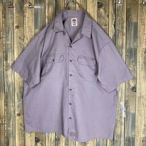 Dickies ワークシャツ 2XL 半袖 ディッキーズ アメリカ輸入/ビンテージ/ビックサイズa/古着/古着卸