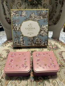 GODIVA ゴディバ 空き缶 紙箱　3点セット　小物入れ アクセサリーケース 即決あり