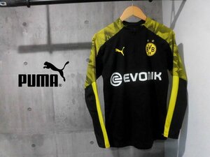 PUMAプーマ DORTMUNDドルトムント BVB 19-20 1/4ジップ トレーニングトップ US XS JP S/吸水速乾 ウォームアップシャツ/サッカー/755764-02