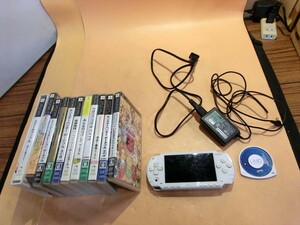 【HW16-37】【80サイズ】▲SONY ソニー/PSP-1000 本体＆ソフト セット/ゲーム機/簡易動作確認済/※傷汚れあり