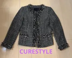 CURASTYLE　ツイード　黒×茶　ジャケット　Mサイズ