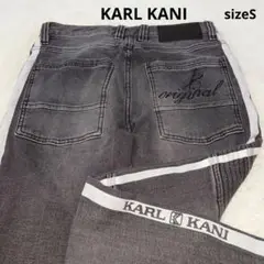 KARL KANI　カールカナイ　スキニージーンズ　サイドライン　刺繍ロゴ　S