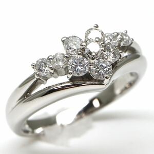 JEWELRY MAKI(ジュエリーマキ)◆Pt850 天然ダイヤモンドリング◆J 約5.6g 約13号 diamond ring指輪 jewelry ジュエリー EC6/EC9