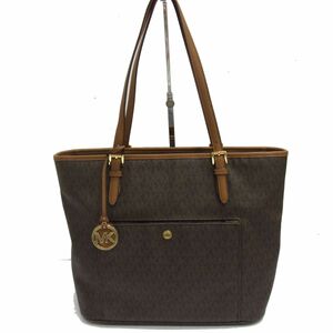 美品☆MICHAEL KORS マイケルコース ショルダーバッグ トートバッグ ジェットセット 肩掛け レディース MKロゴ モノグラム 1円スタート