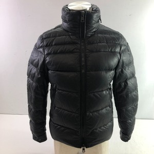 04wy6735∞ MONCLER モンクレール レザーダウンジャケット ガベリック アウター ブラック サイズ0 32091419310554989 中古品