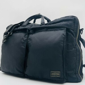 1円●PORTER ポーター タンカー ビジネスバッグ ブリーフケース ショルダーバッグ リュック　ブラック　3way メンズ　A4　希少