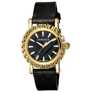 ◆VERSACE ヴェルサーチ◆ 腕時計 時計 39mm メンズ アウトレット ブラック ゴールド クォーツ 送料無料 VE6D00223 GRECA GLAM