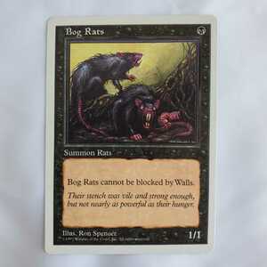 ○★MTG★Bog Rats　沼ネズミ★マジック・ザ・ギャザリング★基本セット第5版★1997年★保管品★