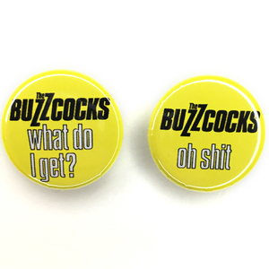 25mm 2個セット 缶バッジ Buzzcocks バズコックス What Do I Get? Oh Shit Power Pop パンク Punk New Wave