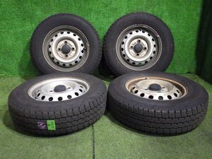 ◆ダイハツ S321V 純正スチールホイール タイヤ 12インチ 4本 4.0J PCD100 54Φ 4穴 145R12 6PR GoodYear 24製 J76◆