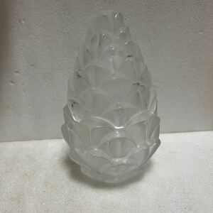 sasaki crystal 佐々木クリスタル 1975 「松」75周年記念作品 蓋付き小物入れ 高さ約17cm