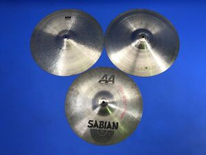 4【 サビアン / SABIAN 】シンバル各種 3枚セット 打楽器 ドラム 音楽機材 器材 120