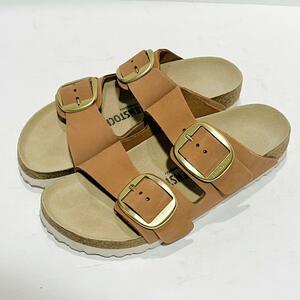 美品 ビルケンシュトック BIRKENSTOCK サンダル ARIZONA BIG BUCKLEアリゾナ コンフォートサンダル ビックバックル ブラウン 37