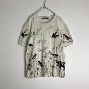 ドルチェアンドガッバーナ　Tシャツ　DOLCE & GABBANA　総柄　トンボ　鳥　花　レア　メンズ　46 S M相当