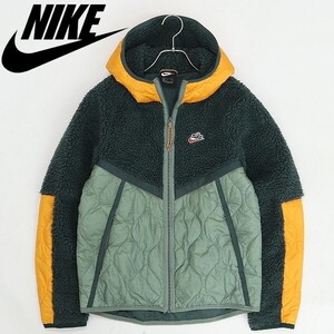 ◆NIKE ナイキ AS M NSW HE JKT HD INSLTD WNTR インシュレイテッド ウィンター フーディー ボア フリース×キルティング切替 ジャケット S