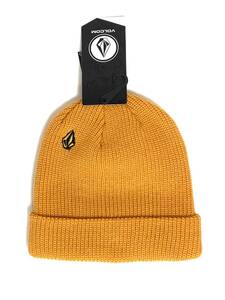 VOLCOM ボルコム D5832202SBU② ビーニー FullStoneBeanie シンプルなニット帽 ロゴ刺繍 Logo 黄色系 ヴォルコム 新品 即決 送料無料