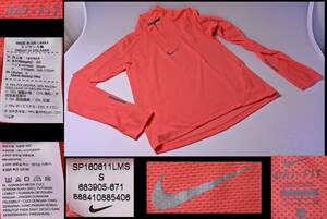 NIKE ★ ナイキ ★ 長袖シャツ ★ DRI-FIT ★ RUNNING ★ 速乾素材 ★ Sサイズ ★ ハーフジップ ★ SP160611LMS ★ ランニング ★ 中古品