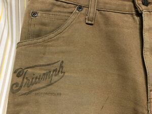 Dickies キャンバス ワーク ペインターパンツ sizeW30L32 ディッキーズ Triumph トライアンフ ペイント ダメージ ビンテージ 古着作業着90s