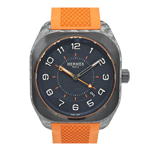 エルメス HO8 グラスファイバー デイト SP1.746C 自動巻き チタン メンズ HERMES 中古 【時計】