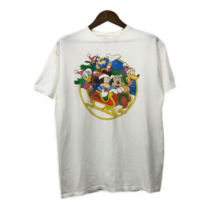 SALE///// Disney ディズニー ミッキー&フレンズ クリスマス 半袖Ｔシャツ アニメT キャラクター ホワイト (メンズ L) Q8045