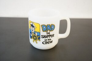 ●Glasbake プリントマグ DAD THE SKIPPER OF HIS CREW/2