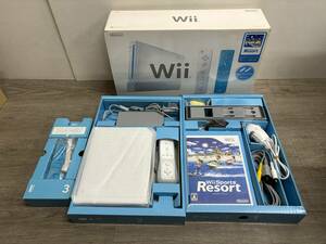 ☆ Wii ☆ Wiiリモコンプラス Wiiスポーツリゾート 同梱版 シロ 動作品 本体 Wiiリモコンプラス ヌンチャク センサーバー 付属 8676