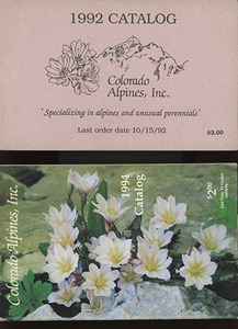 ■Colodado Alpines CATALOGUE(1992,1994)　2冊　検：アクレギア ジョネシー・カンパニュラ ライネリー